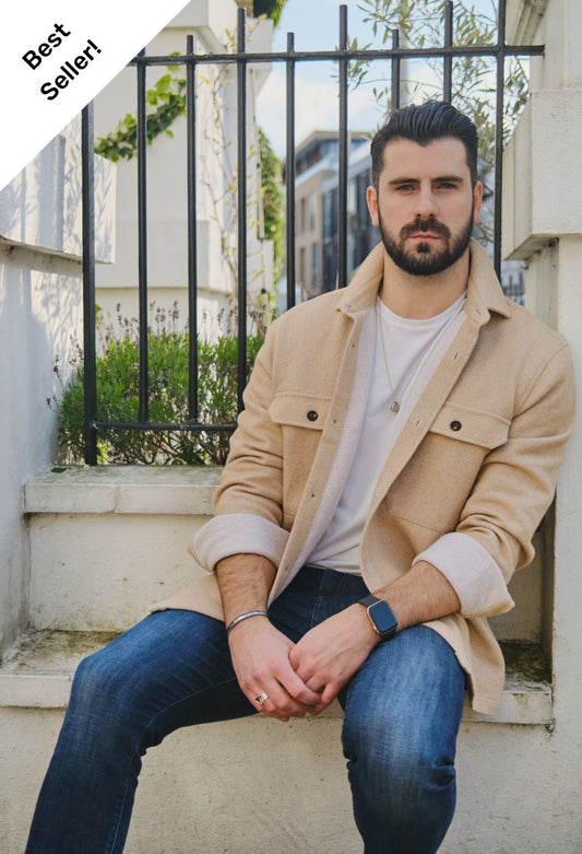 The James 100% Recycled Beige Overshirt